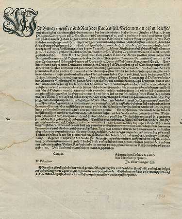 单页打印，卡塞尔。，1541-单页打印