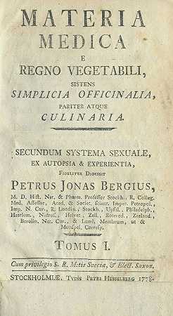 医学和蔬菜王国。2位。，1778-彼得鲁斯·乔纳斯·贝吉乌斯
