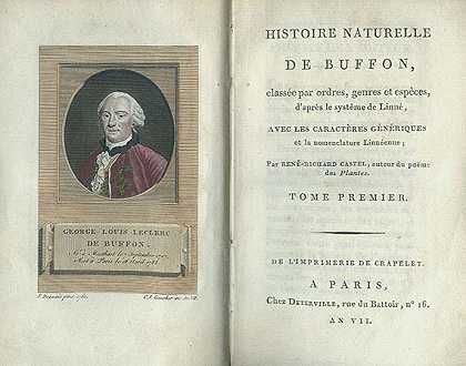 自然历史。26 BDE.，1798-乔治·路易斯·勒克莱克·布冯