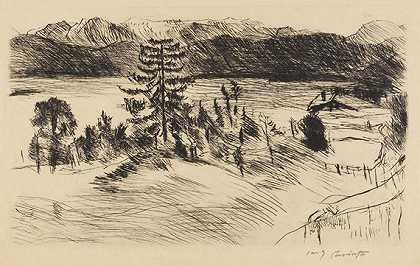 大瓦尔琴西景观。，1923-科林特