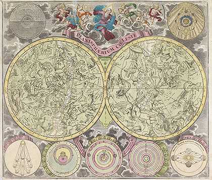 1 Bl.Planisphaerium coeleste（M.Seutter）。1730-天空贴图