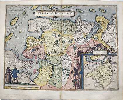 1 Bl.Frisia Orientalis（A.Ortelius）。，1592-尼德萨克森