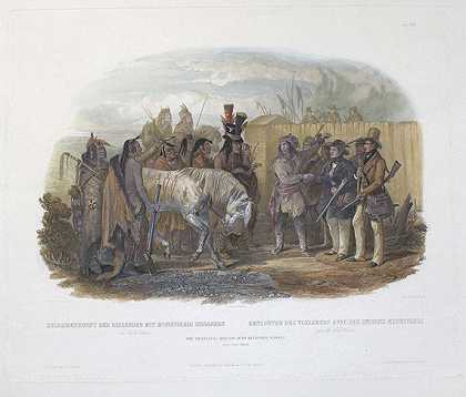1 Bl.旅行者会议（Karl Bodmer）。，1839-印度的