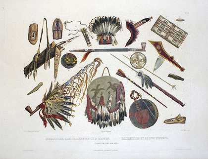 1英国印第安仪器（Karl Bodmer）。，1839-印度的