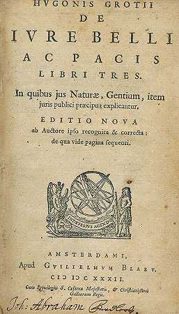 战争。1632年的今天，安格班登：自由之海。1633-雨果·格罗蒂乌斯