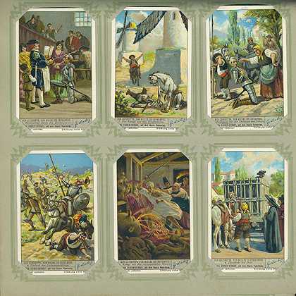 集体相册，Liebig画册。4 Bde。1900-1935年左右。-Liebig图片