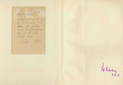 2带有签名的作品。1938-49-埃里希·卡斯特纳