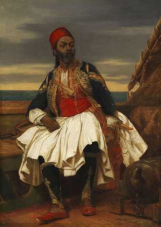 希腊摩尔人，1855年。-利奥波德·卡尔·穆勒