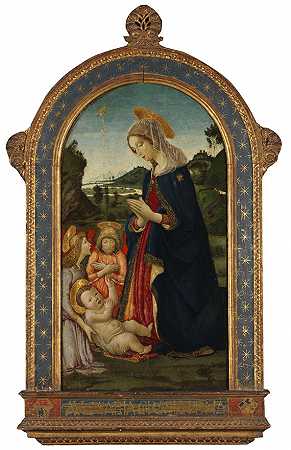 玛丽与两位天使的崇拜-弗朗西斯科·波蒂西尼