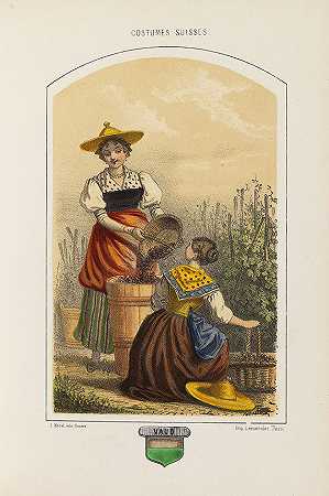 瑞士服装。嗯，1850年。-拉萨尔