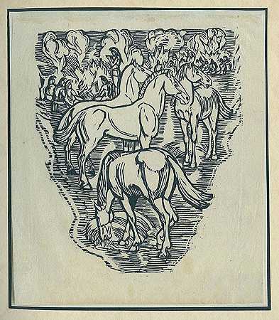 杰哈德·豪普特曼（Gerhard Hauptmann）的31幅原版木刻画册。，1925-路德维希·冯·霍夫曼