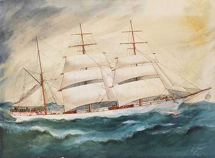 英国驳船“格伦马克”号，1890年。-G、 L.戈弗雷