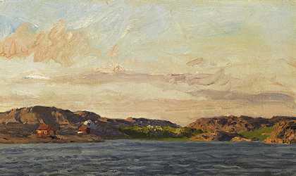 1912年在挪威海岸。-弗里德里希·卡尔摩根