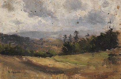3油画：《德国北部风景》，1904年。-鲁道夫·霍克纳