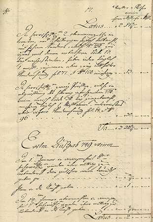手写凯勒的办公账单。1750-手动脚本