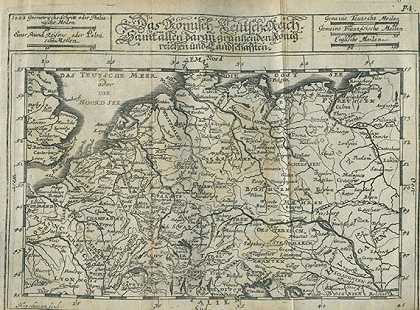 地理描述。1694-马丁·泽勒