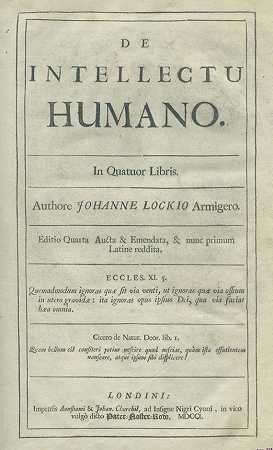 人类智慧。1701-约翰·洛克
