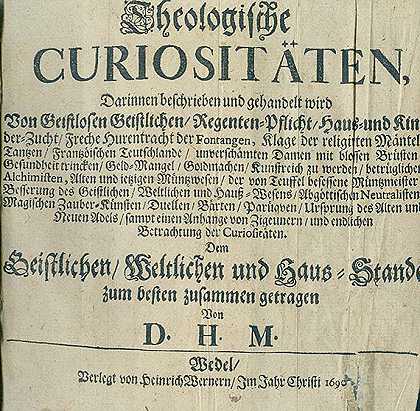神学上的好奇。1690-哈特纳克，D。
