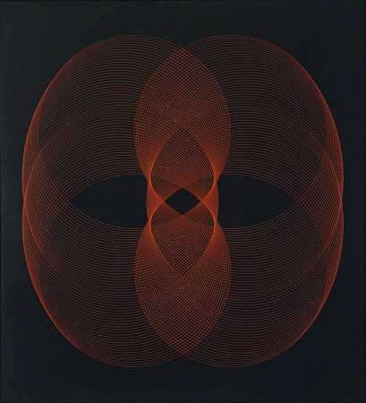 爱德华多·麦克恩泰尔。世代绘画：黑色、红色、橙色。1965