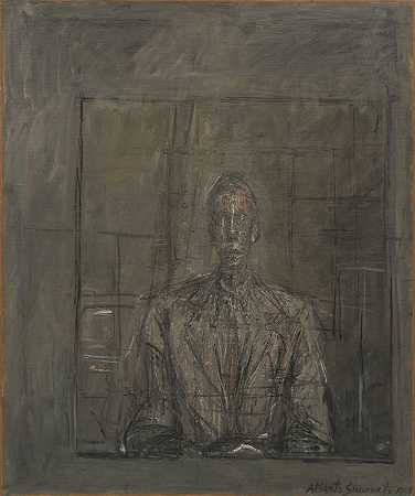 阿尔贝托·贾科梅蒂。彼得·沃森的肖像。1953