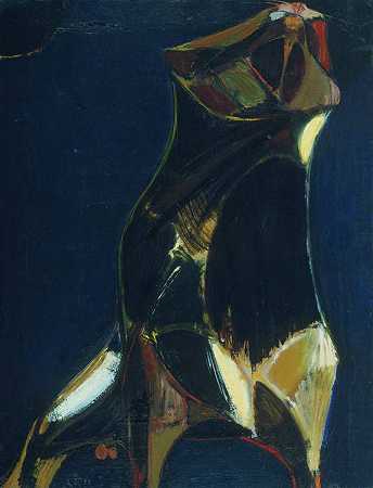 莱昂纳多·克雷莫尼尼。珐琅雄猫。1952