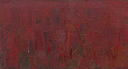 菲利普·古斯顿。红色绘画。1950