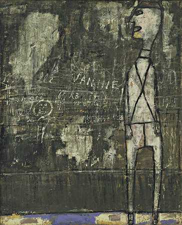 让·杜布菲特。带有铭文的墙壁。1945年4月