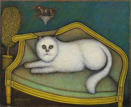 莫里斯·赫斯菲尔德。安哥拉猫。1937-39年（1937年绘画）