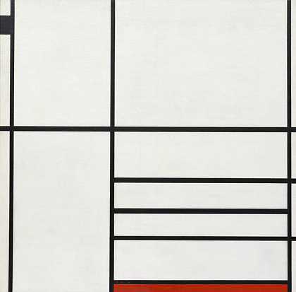 皮埃特·蒙德里安。白色、黑色和红色的构图。巴黎1936