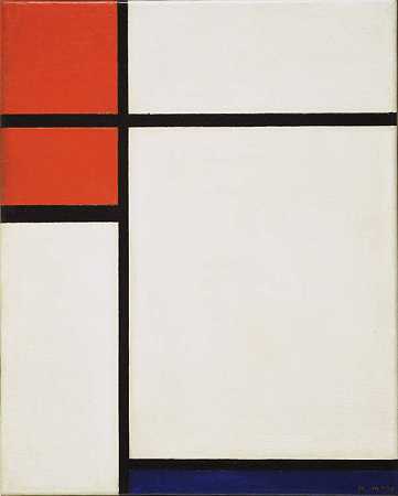 皮埃特·蒙德里安。红色和蓝色组成。1933