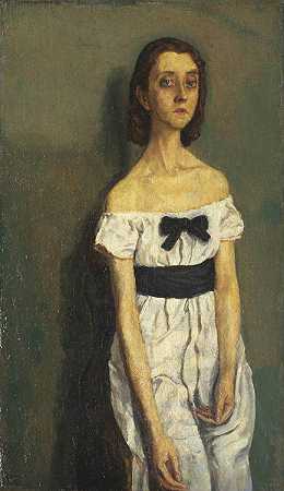 格温·约翰。光肩女孩。1909-10?