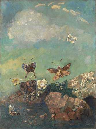 奥迪隆·雷东。蝴蝶。c、 1910年