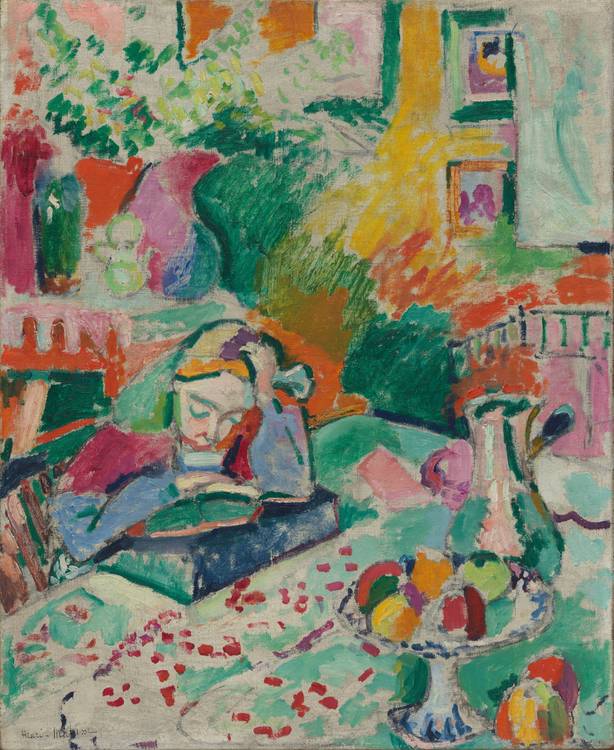 亨利·马蒂斯。室内与一个年轻的女孩（女孩阅读）。巴黎1905-06