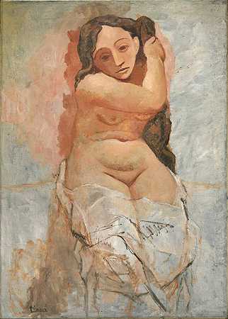 巴勃罗·毕加索。一个女人在理头发。1906年夏末或秋季巴黎