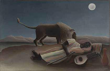 亨利·卢梭。沉睡的吉普赛人。1897