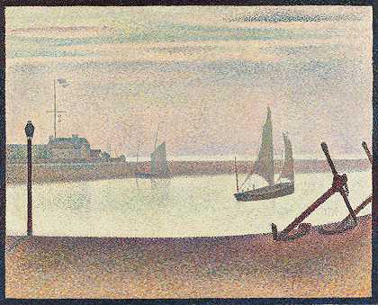 乔治·皮埃尔·修拉。格雷夫林海峡，晚上。1890年夏天