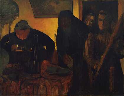Édouard Vuillard。晚餐时间。C.1889