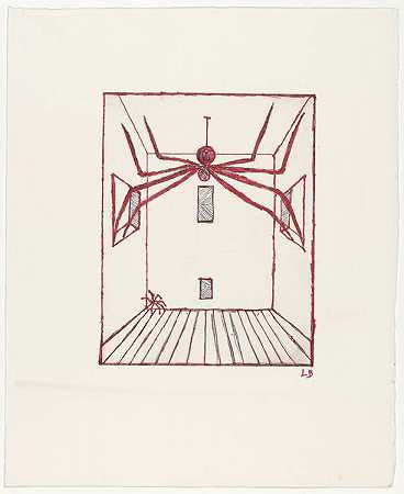 路易丝·布尔乔亚。蜘蛛，第11版，共11版，出自插图书《他消失在完全沉默中》，第二版。2001-2002