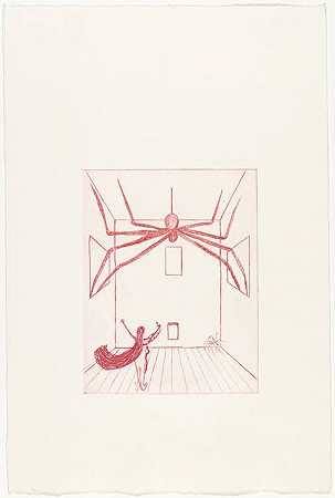 路易丝·布尔乔亚。蜘蛛，第11版，共11版，出自插图书《他消失在完全沉默中》，第二版。2001