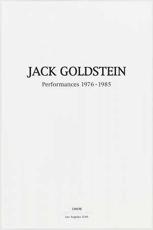 杰克·戈德斯坦。绩效组合，1976-1985.2001
