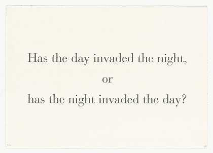 路易丝·布尔乔亚。白天侵入了黑夜，还是黑夜侵入了白天？，第5页，共9页，B部分，来自系列文章《这个问题的形状是什么？》？。1999