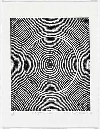 理查德·阿努什凯维奇。来自美国抽象艺术家60周年纪念印刷作品集的Concentric II。1997