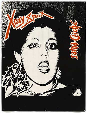身份不明的设计师。X-Ray Spex，噢，束缚你！（伦敦维珍唱片发行的单曲海报，以苯乙烯为主题）。1977