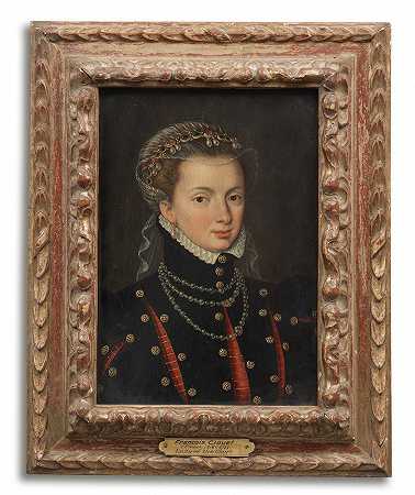 在Antonis Mor之后 帕尔马的玛格丽特肖像，胸围，黑色服装