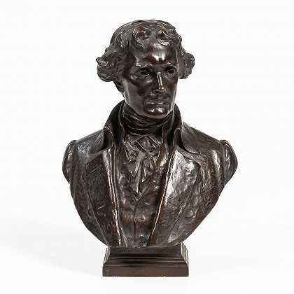 罗伯特·英格索尔·艾特肯 托马斯·杰斐逊的半身像，高13英寸。