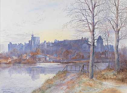 弗雷德里克·爱德华·约瑟夫·戈夫 从河上看温莎城堡