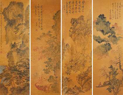 朴如（1896-1963） 四季景观