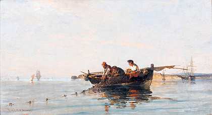 康斯坦丁诺斯·沃拉纳基斯 在平静的海上钓鱼