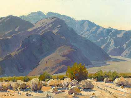 保罗·格林 High Desert和San Jacinto各12 x 16英寸。每个未加框架