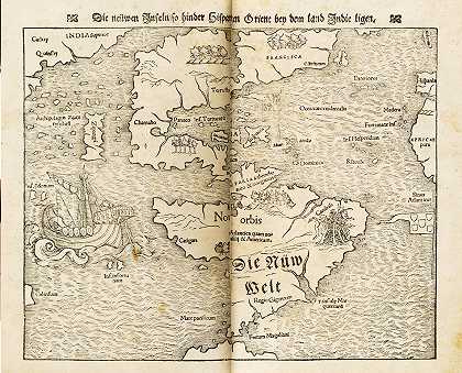 塞巴斯蒂安先生。1489-1552. Cosmographey，或所有着陆者的描述，现在咬了M.D.LXIII。jar vyl宝石。巴塞尔：亨利·彻姆·佩特里，1564年。